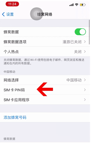 新盈镇苹果14维修网分享如何给iPhone14的SIM卡设置密码 