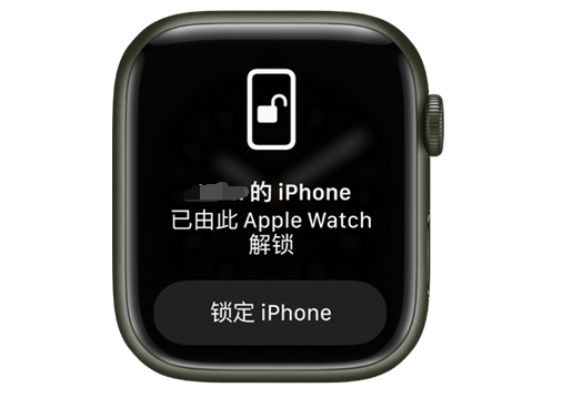 新盈镇苹果手机维修分享用 AppleWatch 解锁配备面容 ID 的 iPhone方法 